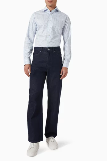 Geometric Slim-fit Shirt in Signature Twill