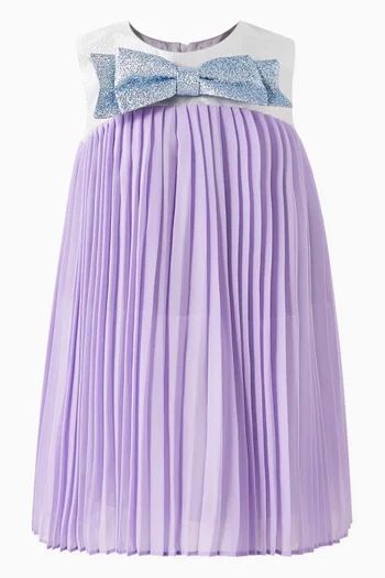 Pleated Trapeze Dress & Bloomers in Chiffon