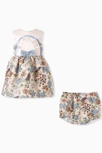 Ruffle Bib Bodice Dress & Bloomers