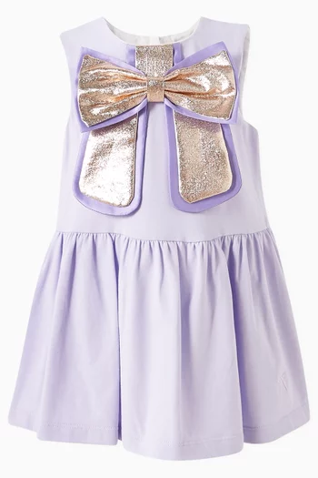 Gilded Bow Dress & Bloomers in Cotton-blend