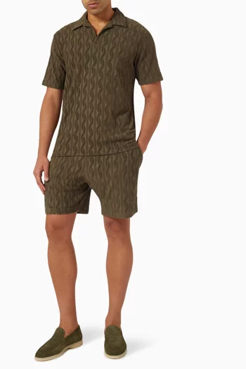 Augusto Jacquard Shorts in Cotton-terry