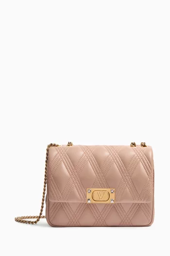 Medium Quiltie 67 Shoulder Bag in Leather