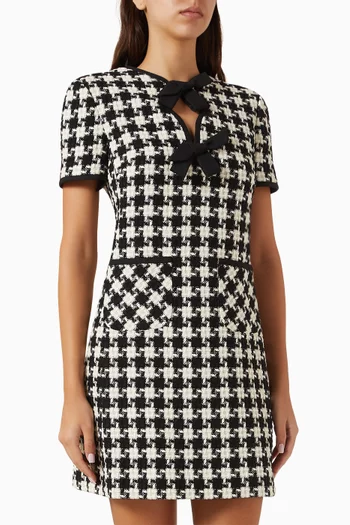 Damier Mini Dress in Tweed