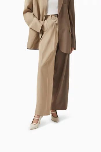 Maureen 70 Mules in Croc-embossed Leather