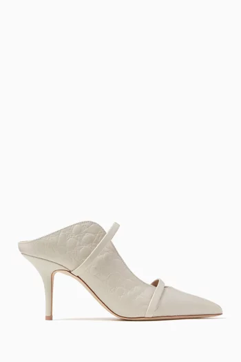 Maureen 70 Mules in Croc-embossed Leather
