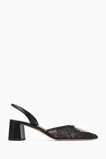 Misha 45 Pumps in Lace Mesh