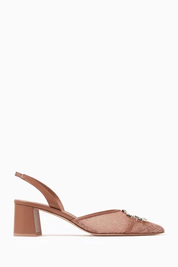 Misha 45 Pumps in Lace Mesh