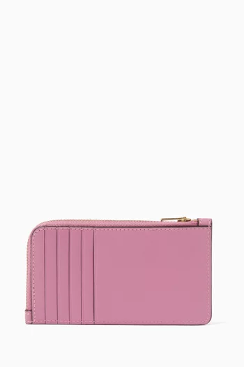 New York Zip Card Case in Leather
