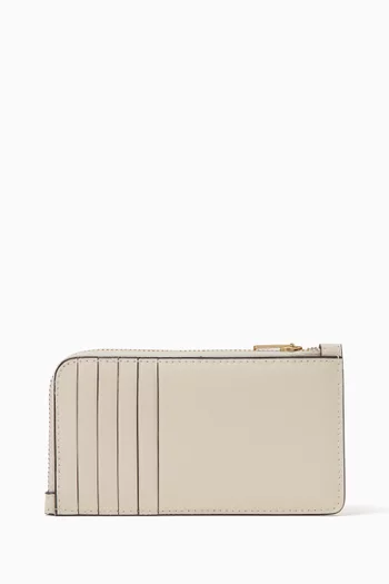 New York Zip Card Case in Leather