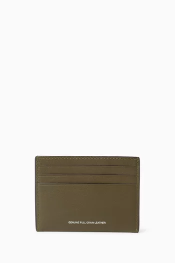 Flat Card Case in Leather