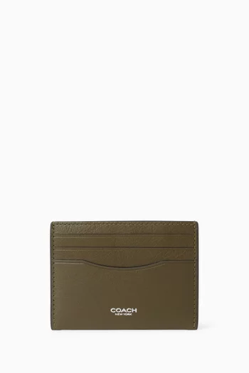 Flat Card Case in Leather