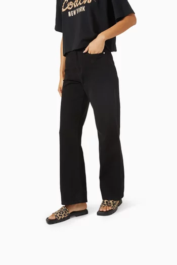 Florence Leopard-print Sandals in Leather