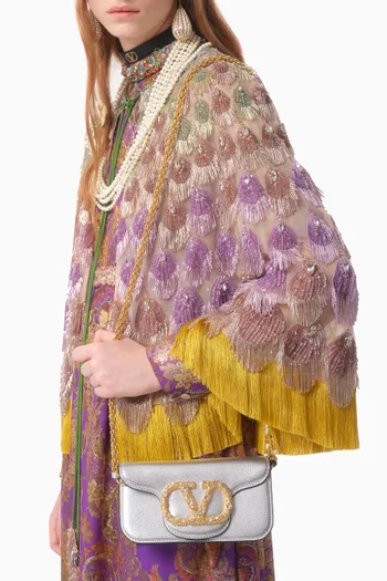 Small Locò Shoulder Bag in Laminated Calfskin