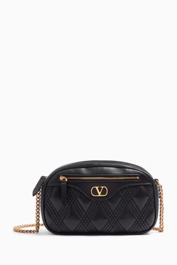 Medium Quilte 67 Crossbody Bag in Leather