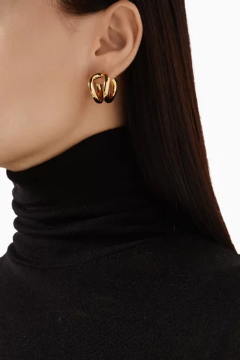 The Steffie Earrings in 18kt Gold-plated Brass
