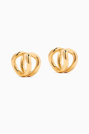 The Steffie Earrings in 18kt Gold-plated Brass