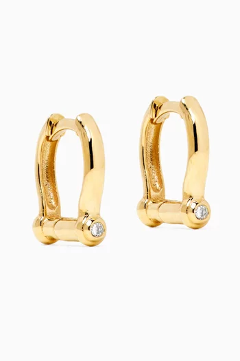 Mini Tsavorite Huggie Earrings in 14kt Gold