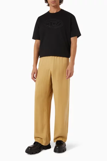 Drawstring Pants in Faded Twill