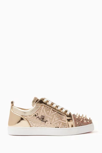 Louis Junior Pik Pik Sneakers in Metallic Leather