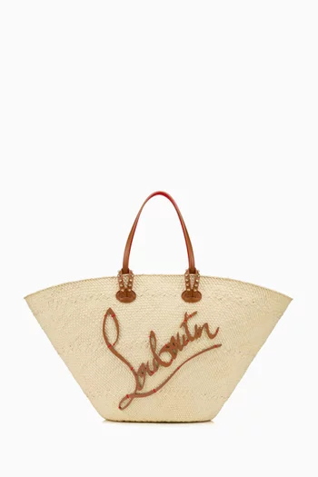 Large Cabata Basket Tote Bag in Raffia