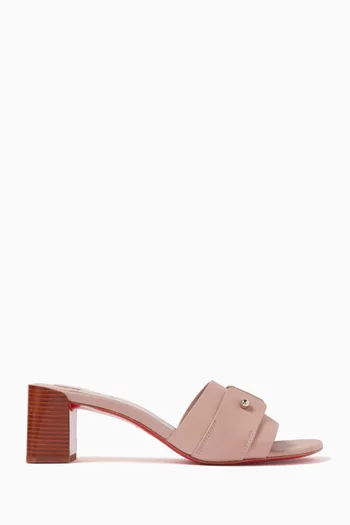 حذاء تشامبيليمول مفتوح من الخلف بكعب 55 مم جلد