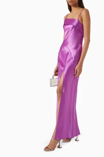 Zetland Maxi Dress in Satin