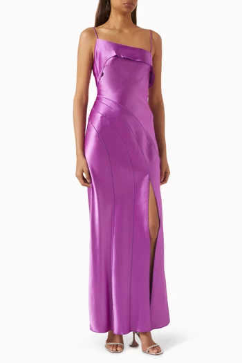 Zetland Maxi Dress in Satin