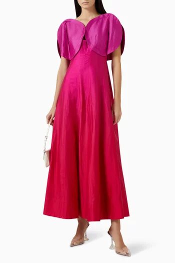 Evanton Petal Gown in Linen Blend