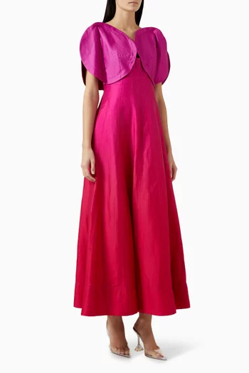 Evanton Petal Gown in Linen Blend