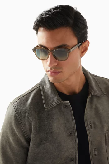 Bille Round Sunglasses in Acetate