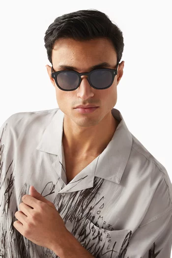 Bille Round Sunglasses in Acetate