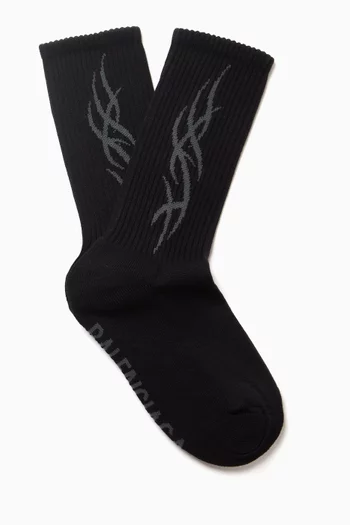 Tacky Crew Socks in Cotton-blend