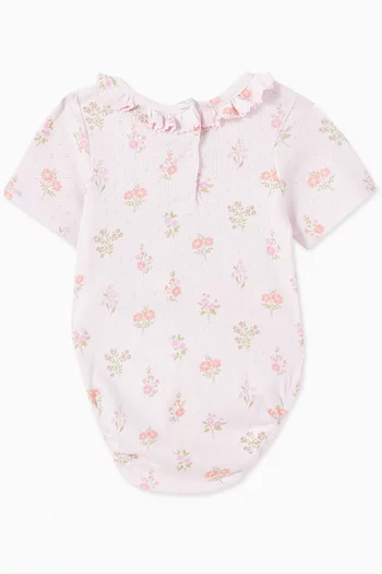 Floral Pointelle Bodysuit in Organic Cotton