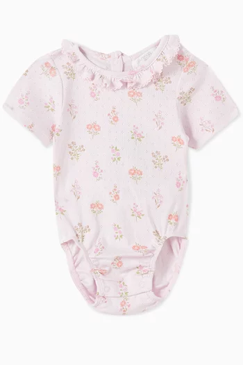 Floral Pointelle Bodysuit in Organic Cotton