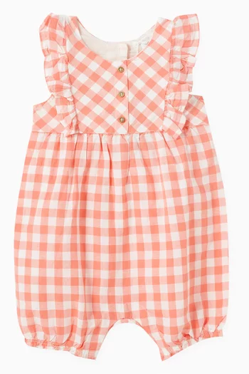 Gingham Romper in Organic Cotton