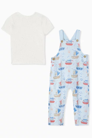 Turtle Overall Set in Organic Cotton