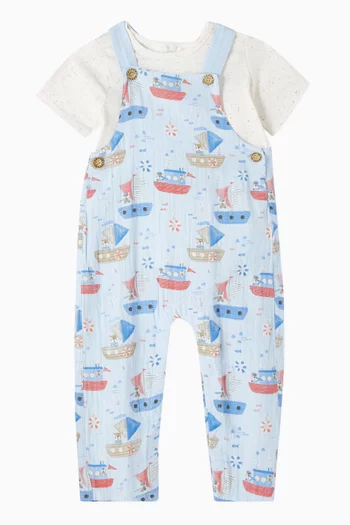 Turtle Overall Set in Organic Cotton