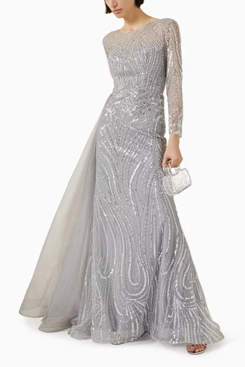 Sequin-embellished Gown