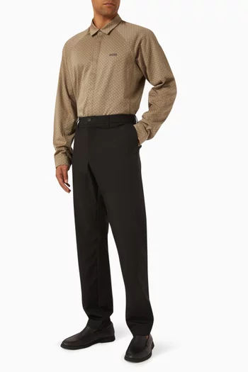Button-up Shirt in Cotton Piqué