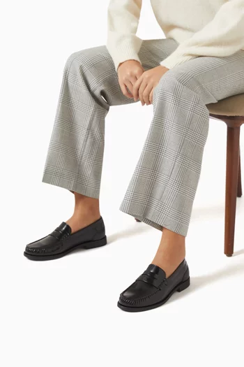 Lycia Penny-trim Loafers in Leather