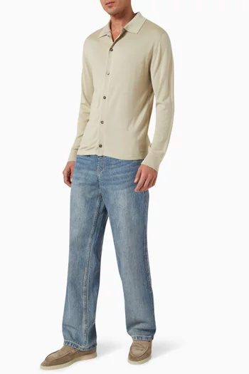 Button-down Shirt in Cotton-blend