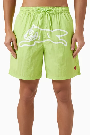 Running Dog Swim Shorts in Nylon