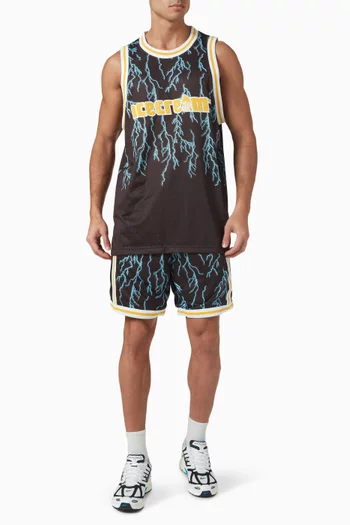 Soft Serve Lightning Basketball Top in Mesh