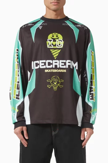 Motorcycle Long-sleeve T-Shirt in Cotton