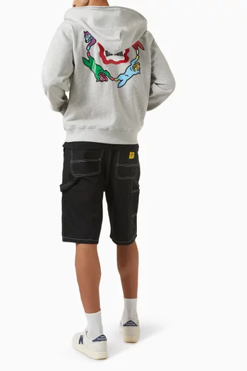 Roundabout Zip-Through Hoodie in Cotton Loopback