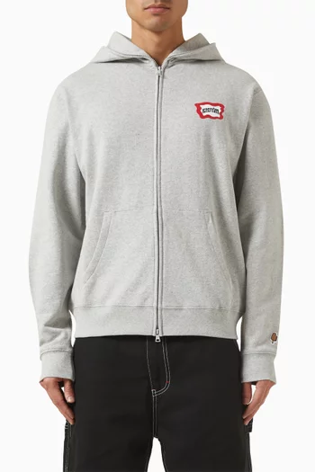 Roundabout Zip-Through Hoodie in Cotton Loopback