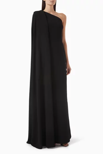 Athena One-shoulder Gown in Crepe