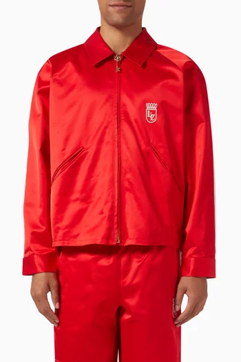 Red Grand Hotel Sukajan Jacket in Satin