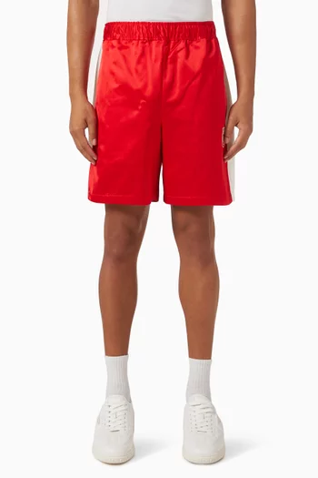 Red Grand Hotel Shorts in Satin