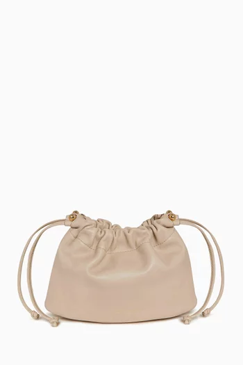 Charlotte Drawstring Bag in Nappa Leather
